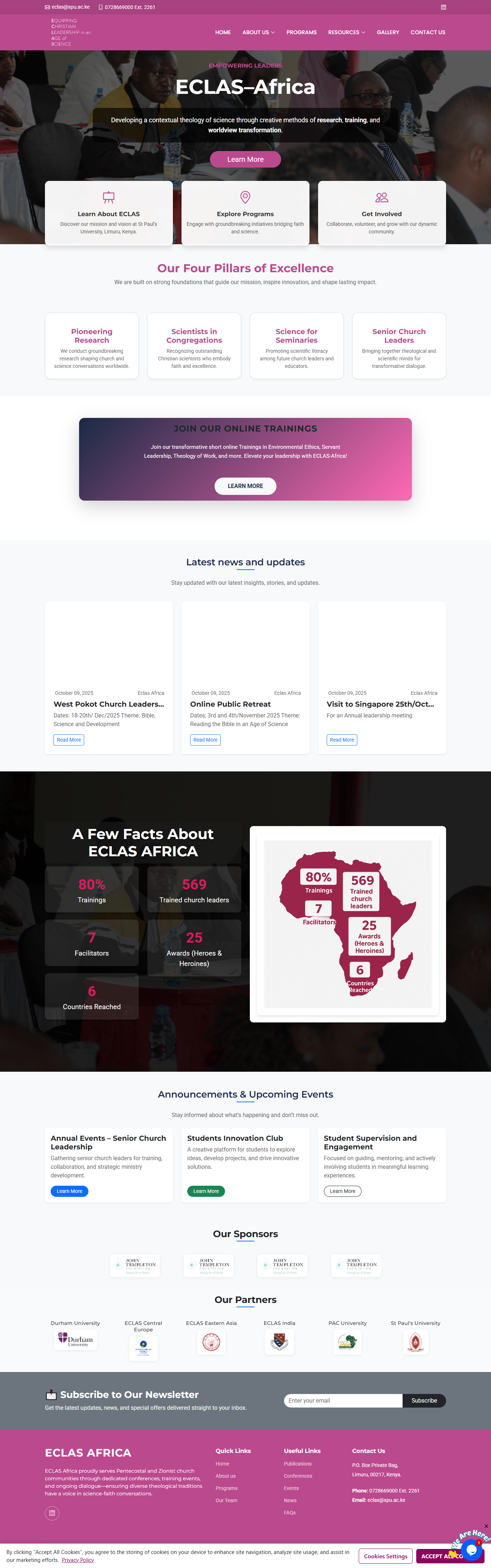 ECLAS Africa Website Design & Development
